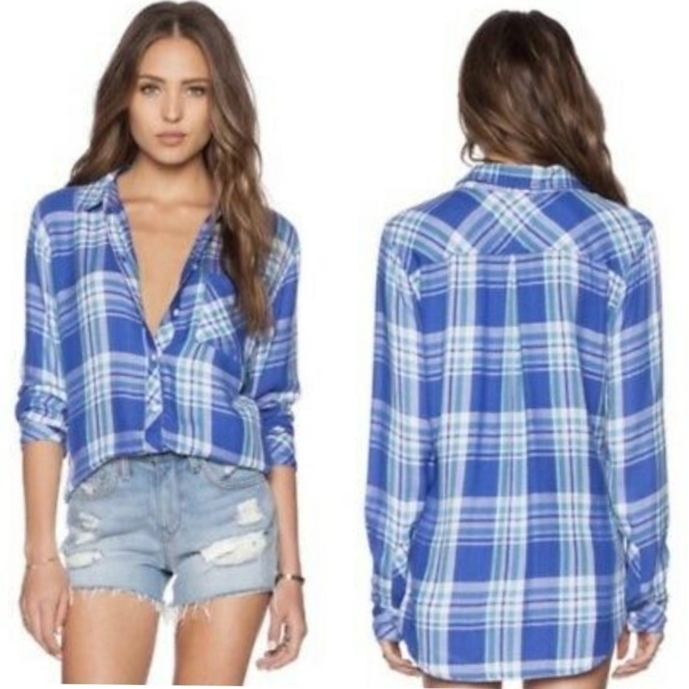 {S} Rails Hunter Button Down In Blue Violet